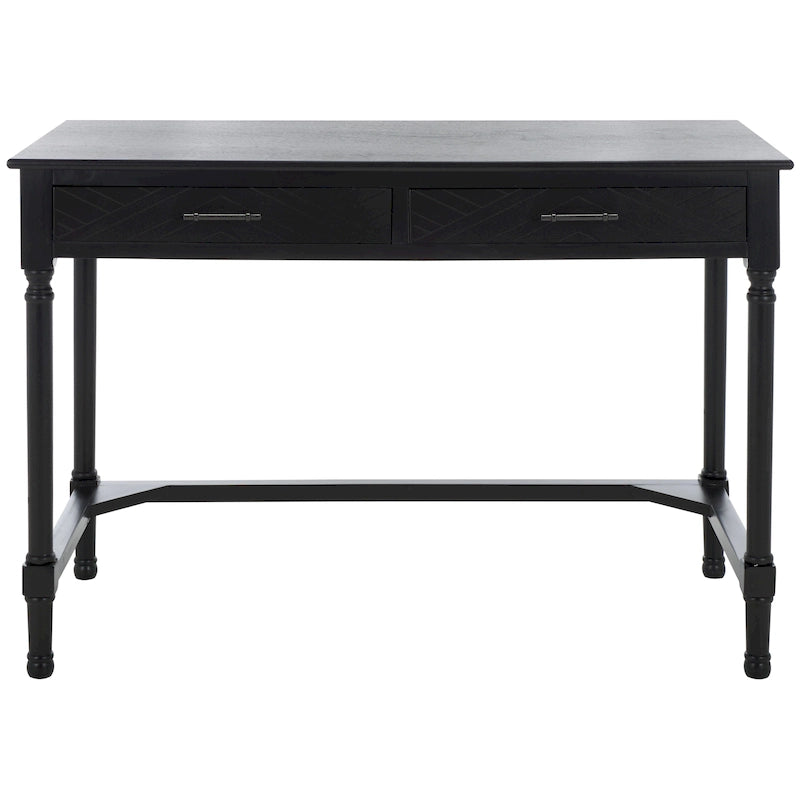 Traditional 2-Drawer Desk with Herringbone Drawer Fronts
