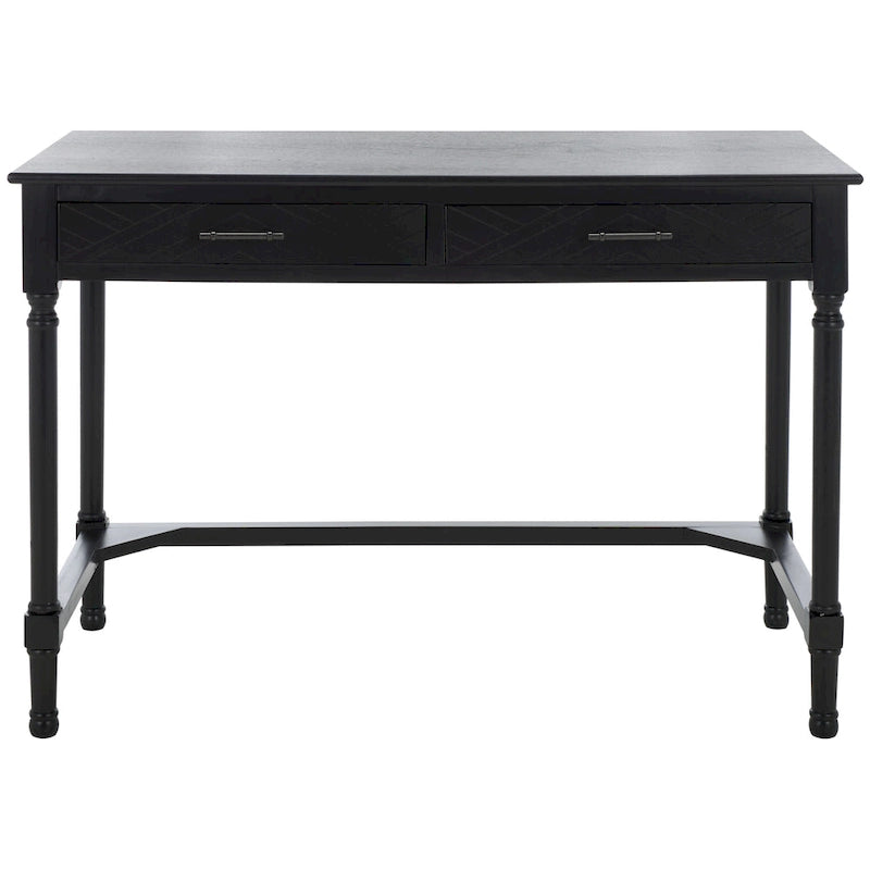 Traditional 2-Drawer Desk with Herringbone Drawer Fronts