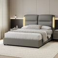 King-Size Hydraulic Lift Storage Bed with Sensor Nightlight