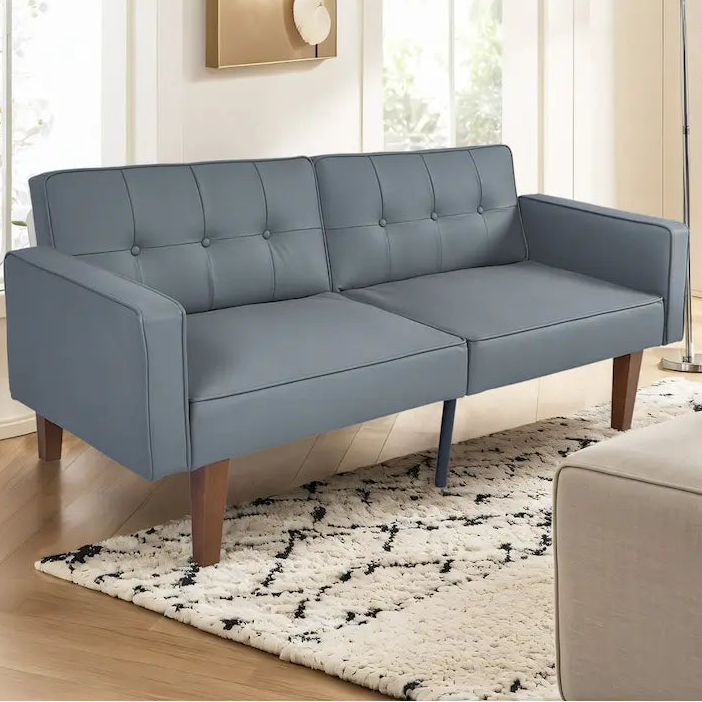Futon Sofa Bed, Convertible Futon Couch Bed, Loveseat Sleeper Sofa, Daybed for Living Room, Apartment, Office