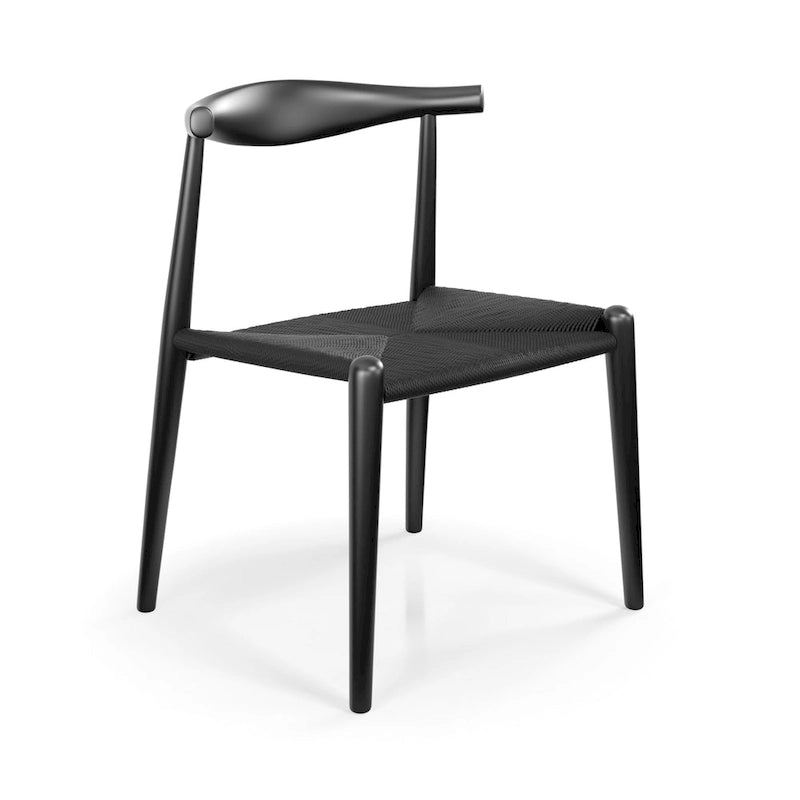 Paper Cord Dining Chair with Black Ash Wood Frame