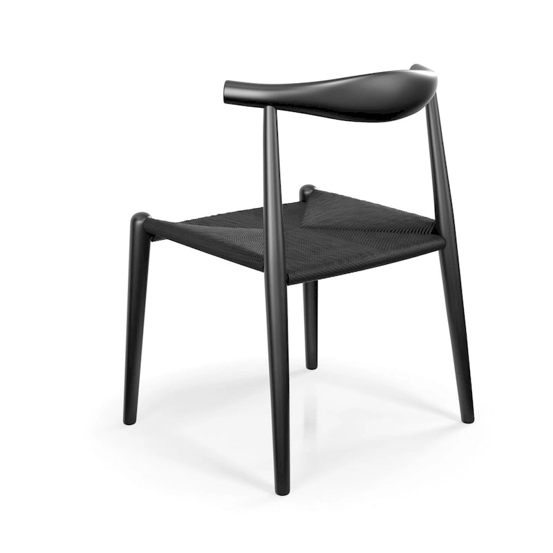 Paper Cord Dining Chair with Black Ash Wood Frame