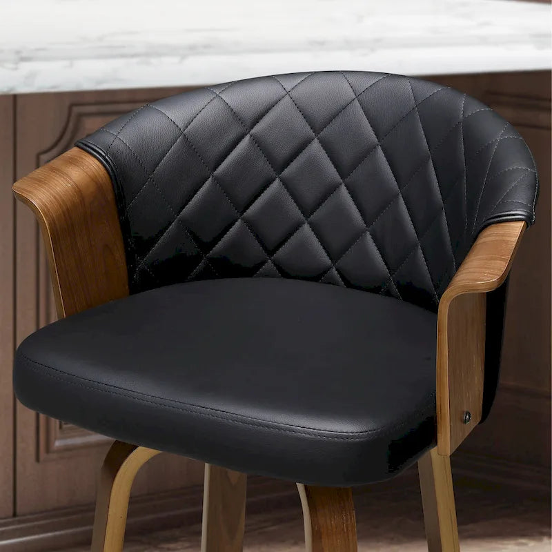 Mid-Century Modern Swivel Counter Stools, Set of 2