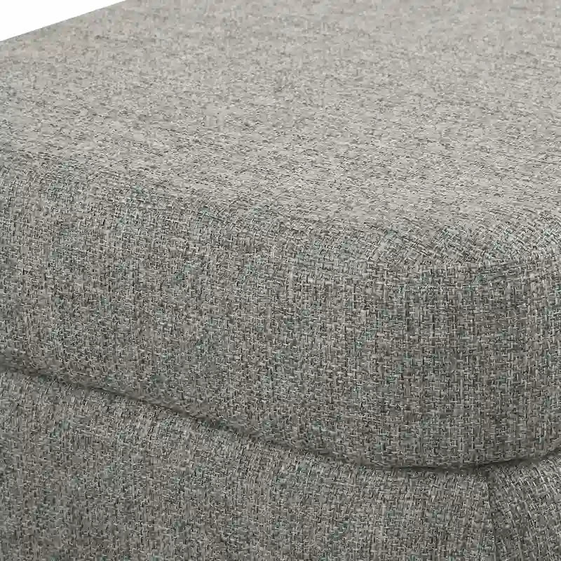 81 cm breite gepolsterte Sitzbank mit Stauraum und schwarzen Metallbeinen