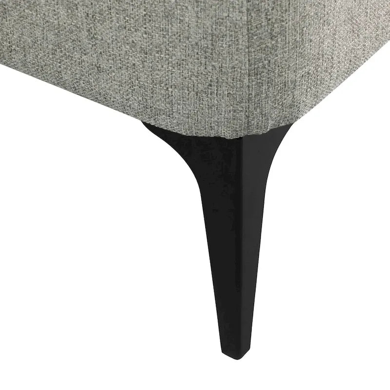 81 cm breite gepolsterte Sitzbank mit Stauraum und schwarzen Metallbeinen