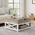 Square Farmhouse Lift-Top Coffee Table with Storage