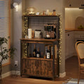 31.5-Inch Microwave Stand with Storage Cabinet and Adjustable Shelf