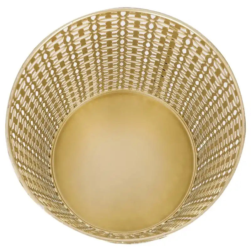 Round Metal End Tables with Openwork Frames, Set of 2