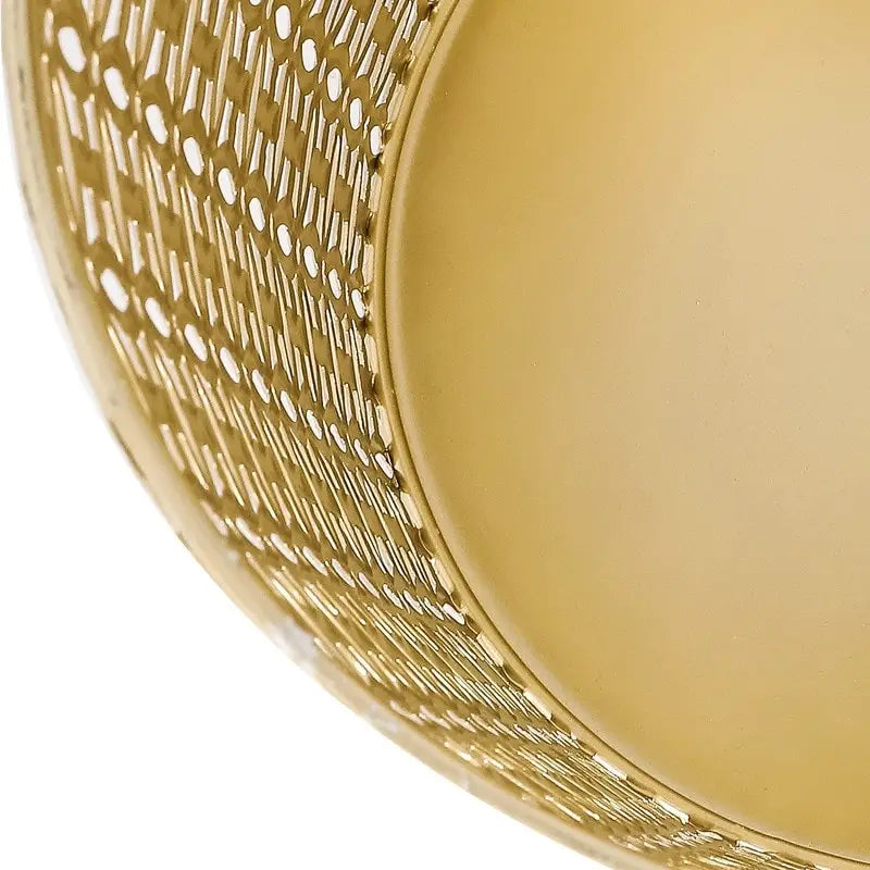 Round Metal End Tables with Openwork Frames, Set of 2