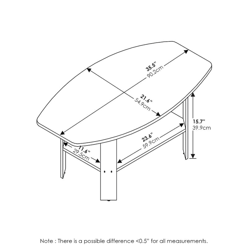 Minimalist Composite Wood Coffee Table