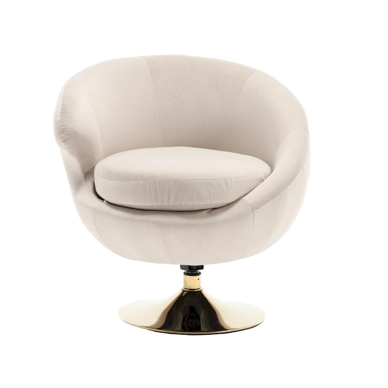 Velvet 360-Degree Swivel Barrel Accent Chairs, Set of 2