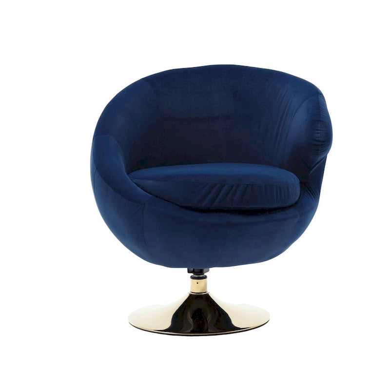 Poltrone decorative a barile in velluto con rotazione a 360 gradi, set da 2