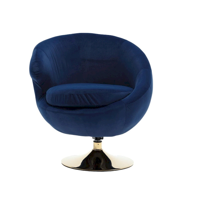 Poltrone decorative a barile in velluto con rotazione a 360 gradi, set da 2