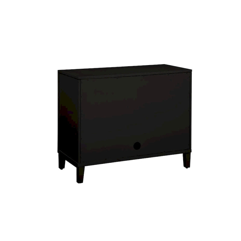 Credenza decorativa in legno a 2 ante con frontale a raggiera