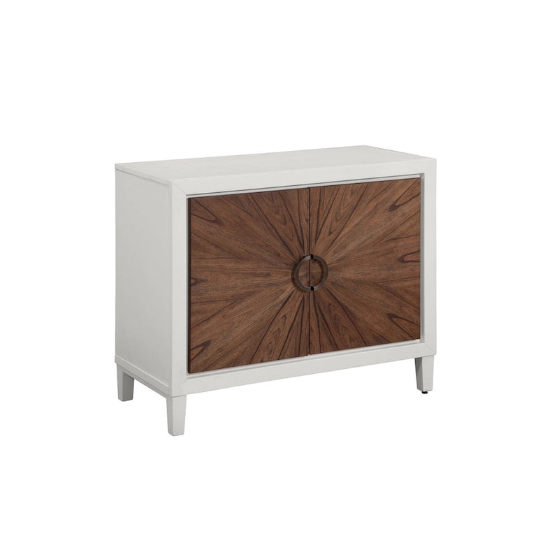 Credenza decorativa in legno a 2 ante con frontale a raggiera