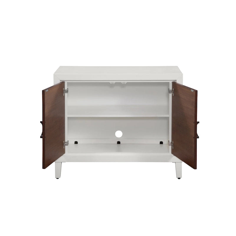 Credenza decorativa in legno a 2 ante con frontale a raggiera