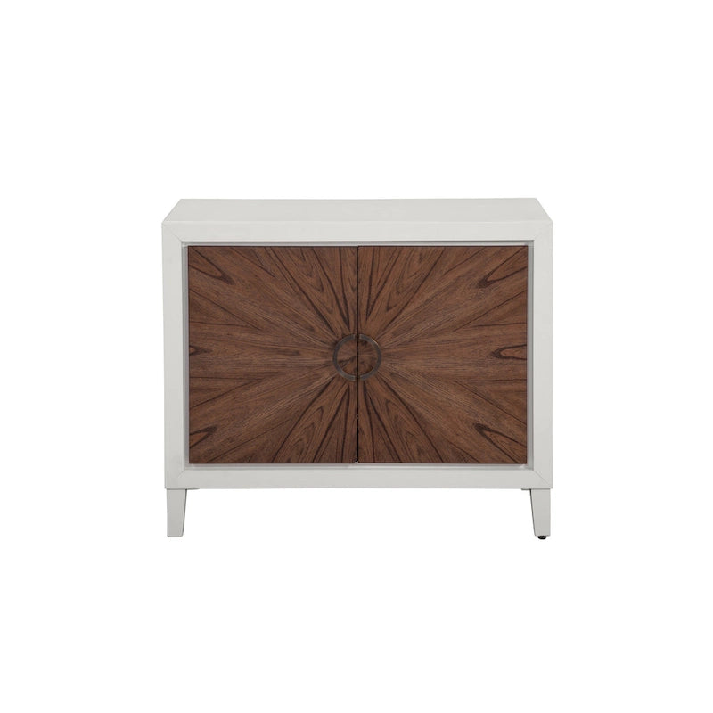 Credenza decorativa in legno a 2 ante con frontale a raggiera