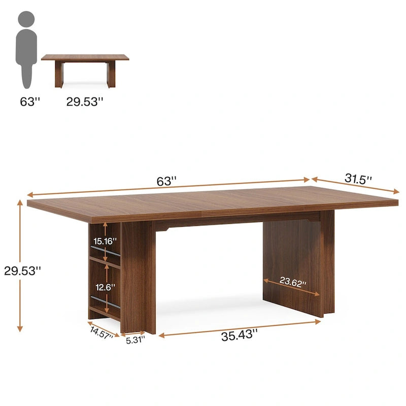 160 cm breiter Chefschreibtisch mit seitlichen Ablagefächern