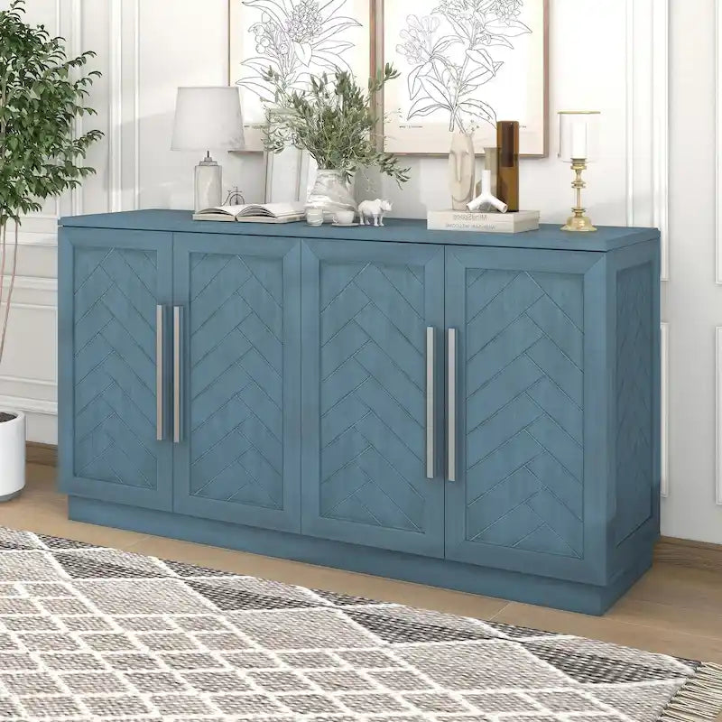 60-Inch Four-Door Sideboard with Adjustable Shelves