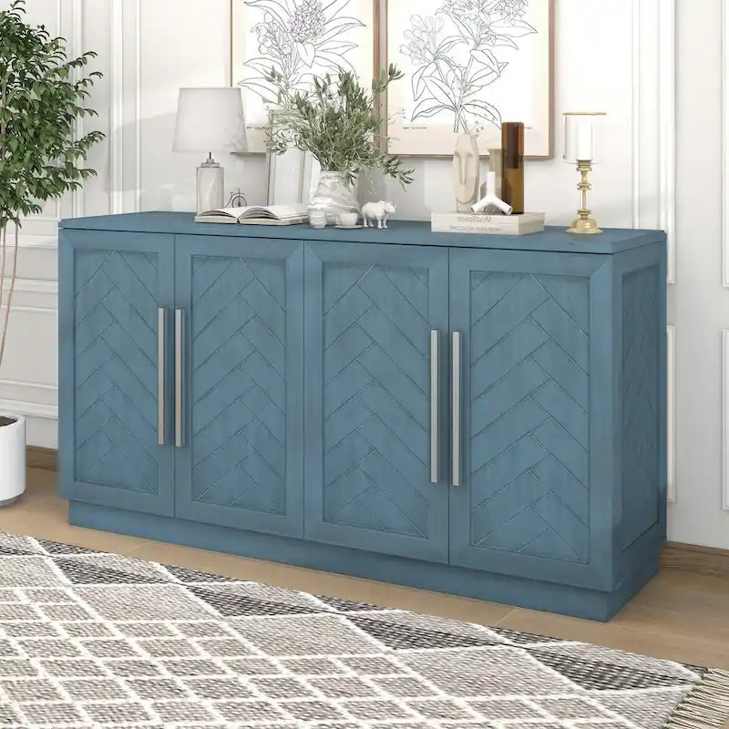 60-Inch Four-Door Sideboard with Adjustable Shelves