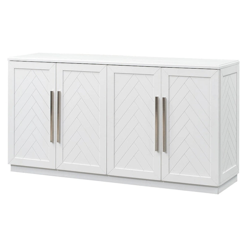 Dressoir van 60 inch met vier deuren en verstelbare planken