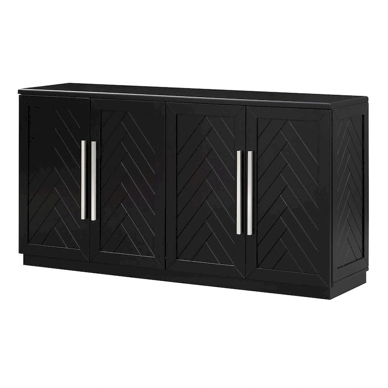 Dressoir van 60 inch met vier deuren en verstelbare planken